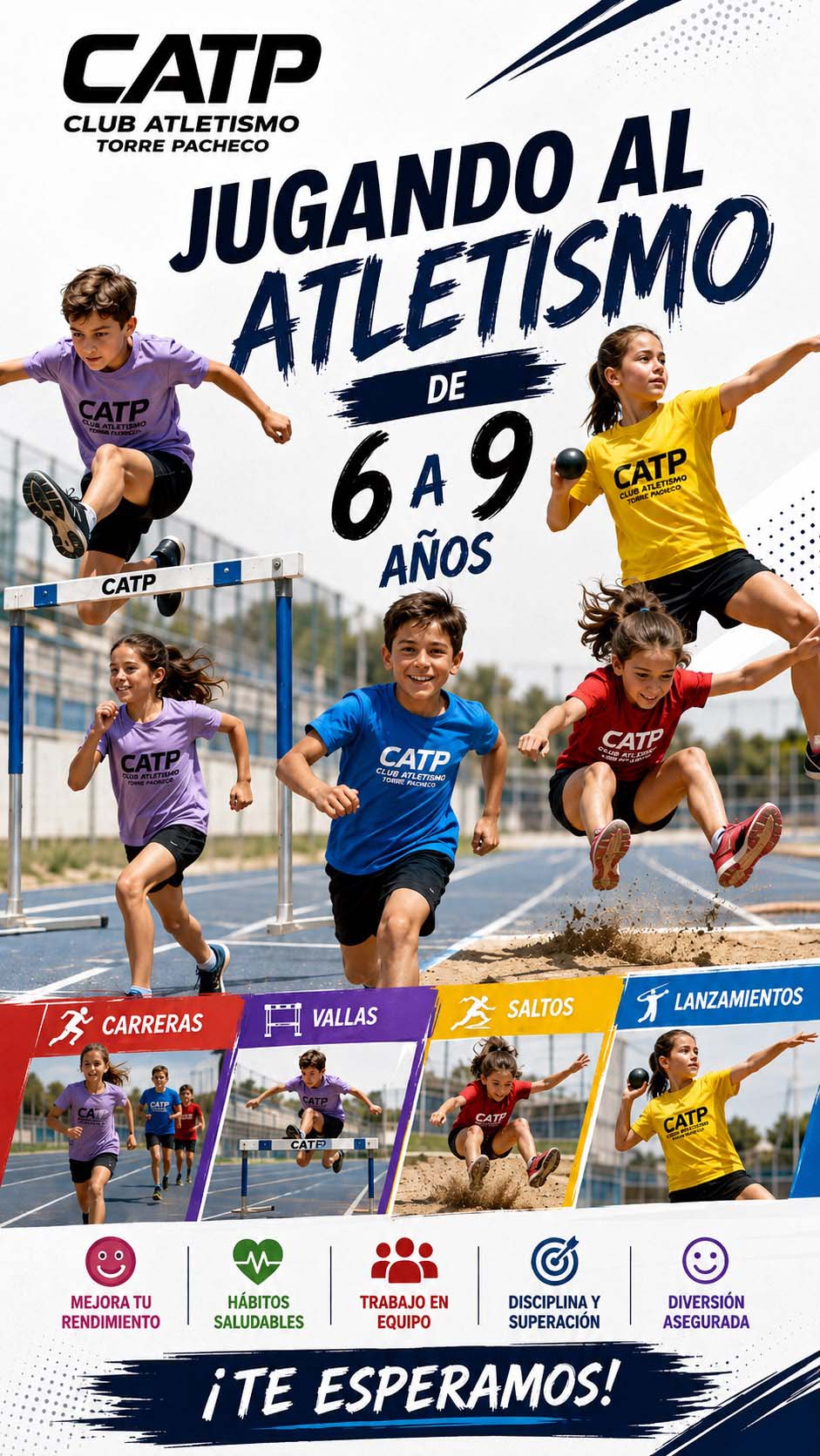 Jugando al Atletismo, de 6 a 9 años