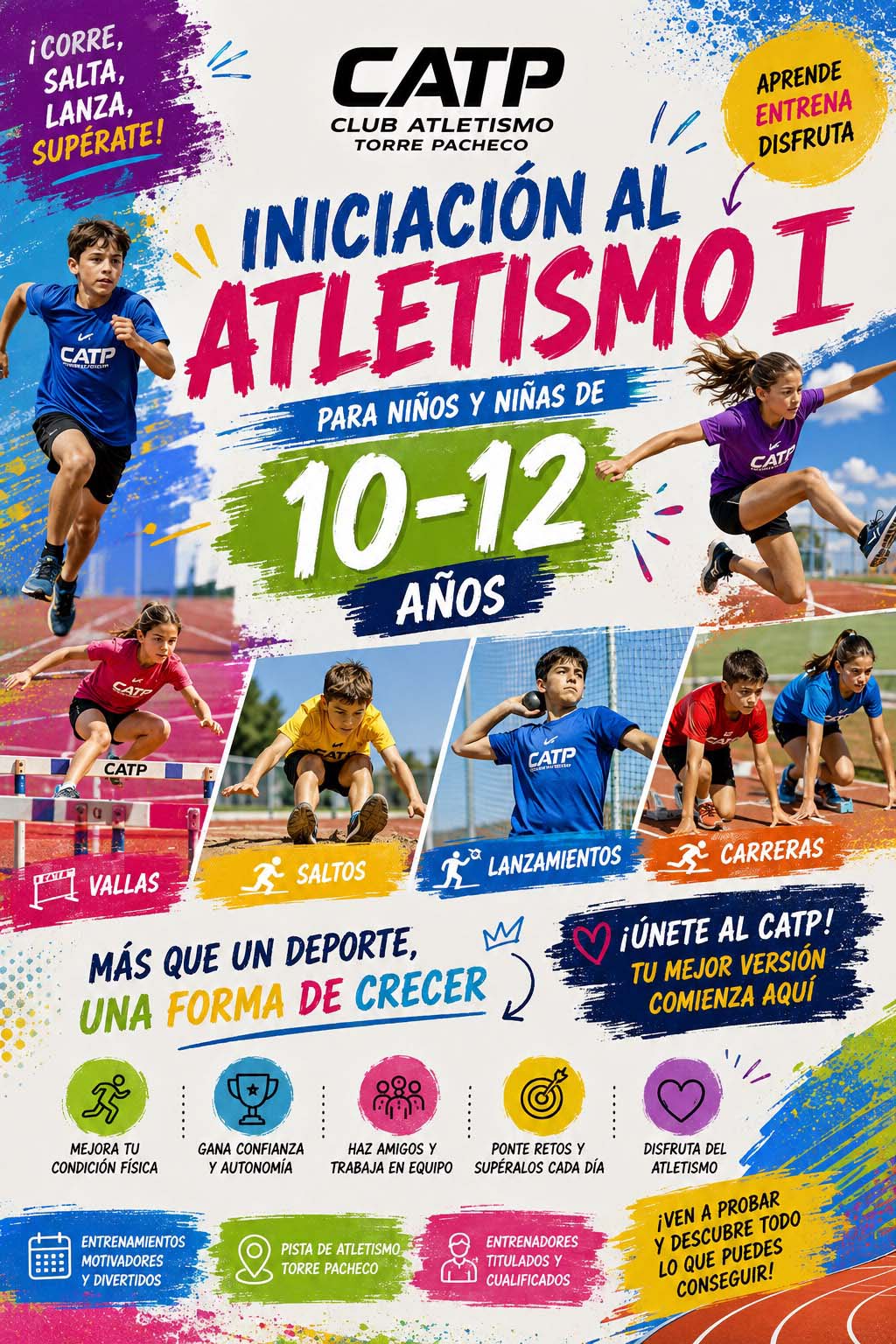 Iniciación al Atletismo I, para niños y niñas de 10 a 12 años
