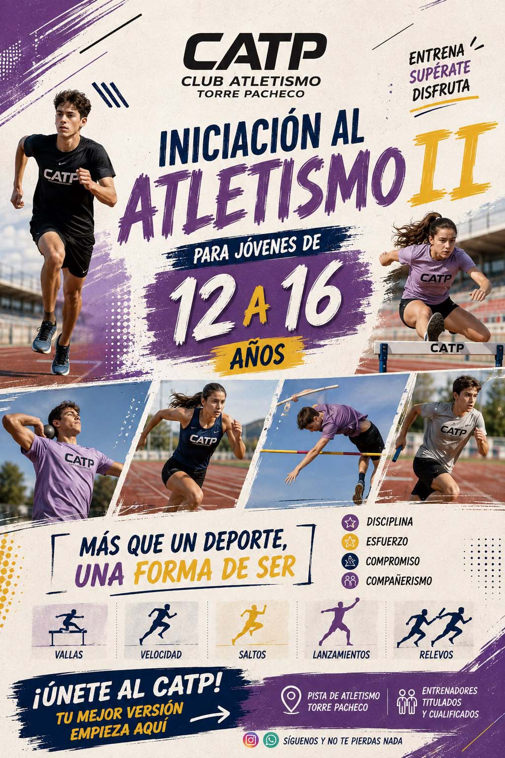Iniciación al Atletismo II, para jóvenes de 12 a 16 años