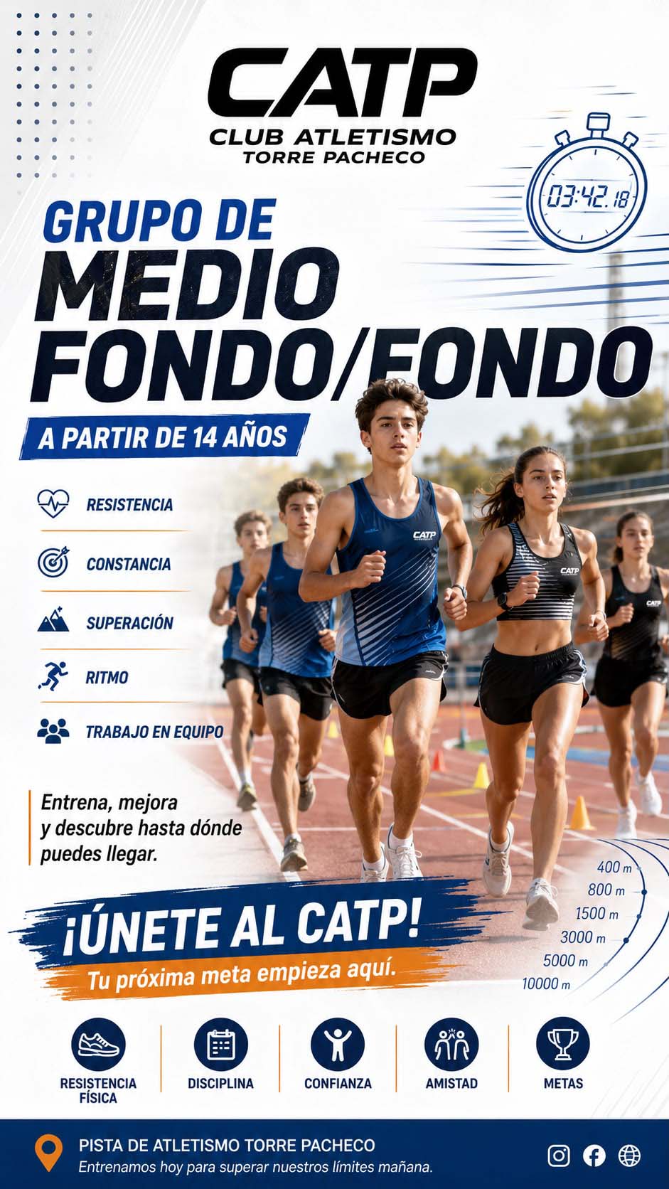 Grupo de Medio Fondo y Fondo, a partir de 14 años